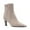 Gray, variant on XYD Women's Chic Ankle Boots Pointed Toe Kitten Heels Side Zip Office Lady Formal Casual Dress Shoes Size 7 Leopard