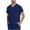 Dark Blue, variant on Aofany Scrub Tops for Men Men's Solid Color Scrubs Tops Plus Size Short Sleeve V Neck Working Nurse Unifrom with Pockets