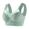 thumbnail image 2 of Zenchic Bra - Seamless Sexy Push Up Wireless Bra Posture Correcting Bra for Seniors Plus Size Ice Silk Sport Bras Mint Green 40, 2 of 6