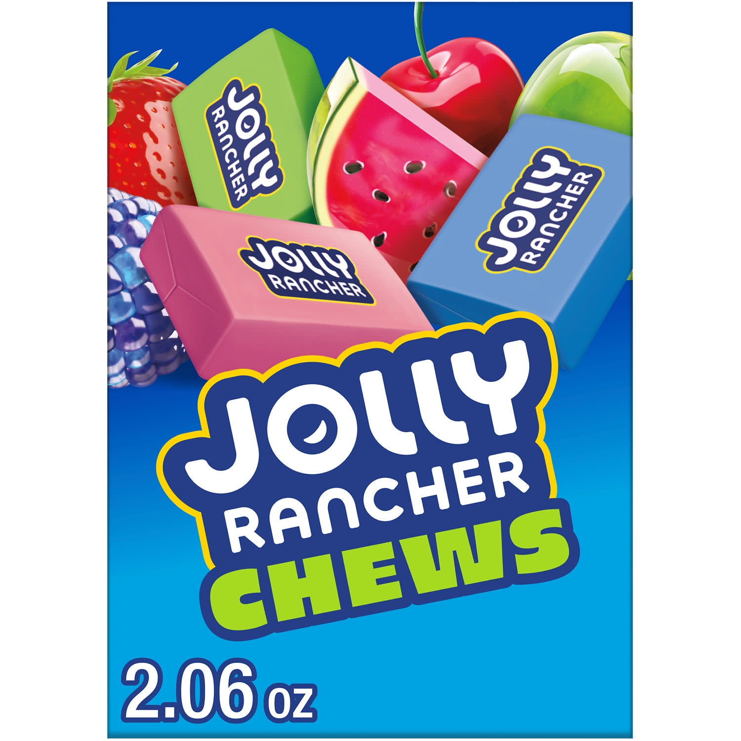 (2 pack) Jolly Rancher Chews Assorted Fruit Flavored Candy, Box 2.06 oz