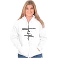 thumbnail image 4 of Faith Cursive Print Christian Womens Plus Size Graphic Zipper Hoodie Brisco Brands 4X, 4 of 5