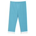 thumbnail image 5 of Gubotare Toddler Girl Pants Girls Capri Leggings High Waisted Athletic Leggings with Pockets for Kids Dance Gymnastics Running (Sky Blue,Size 3-4 Years), 5 of 8