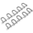 thumbnail image 2 of TOPINCN 10Pcs M5 Straight D Shackle Stainless Steel D Type Rigging Chain Shackle Hook Sling Screw,Shackle D Rigging Hooks,Straight D‑shackle Stainless Steel Shackle, 2 of 8
