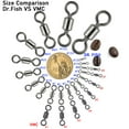 thumbnail image 2 of Dr.Fish Fishing Rolling Swivel Barrel Terminal Rig Connector #5 71Lbs(pack of 50), 2 of 7