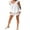 White, variant on Rdhnmea Womens Pajama Sets 2 Piece Summer Ladies Ruffled Sleeveless Cami Crop Top Tank Shorts Sets Lounge Sleepwear Pjs Set
