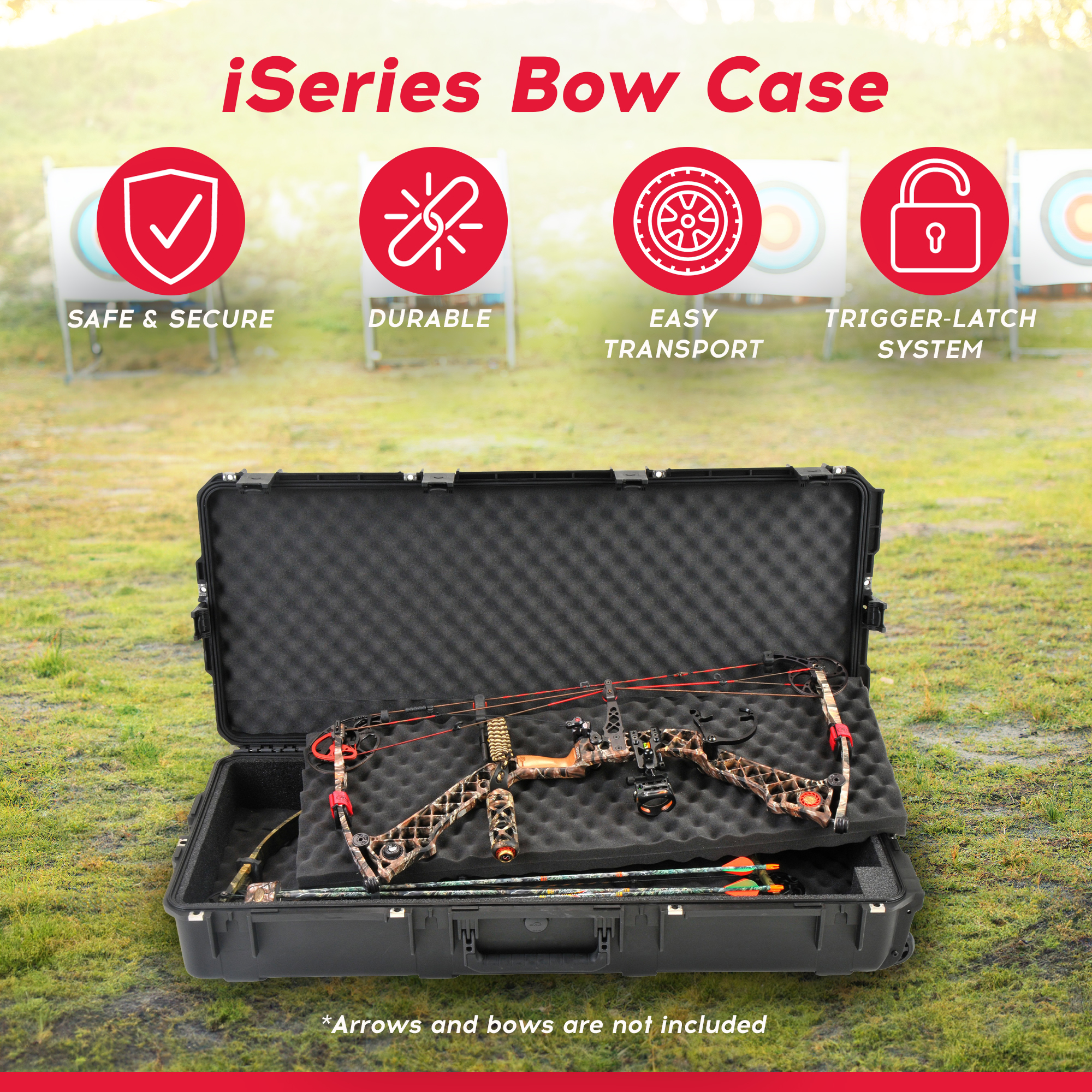 SKB Cases iSeries Double Rifle or Bow Case with Hard Plastic Exterior