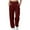 2-Wine, variant on Antqov Jeans for Women, Elastic Waist Drawstring Cuffed Straight Pants with Pockets, Outdoor Versatile Comfortable Jeans