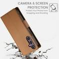 thumbnail image 2 of Allytechgroup Versatile Wallet Case for Samsung Galaxy  S24 FE, Stylish Flip Cover with Card Slots RFID Blocking Phone Case for Women Men, Brown, 2 of 6
