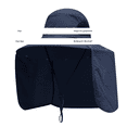 thumbnail image 3 of AirLoni Unisex Bucket Hat Sunshade Wide Brim Hat With Shoulder Cape Chin Strap Adjustable Windproof Foldable Summer Outdoor Sun Hat For Fishing Travel Khaki,One Size, 3 of 3
