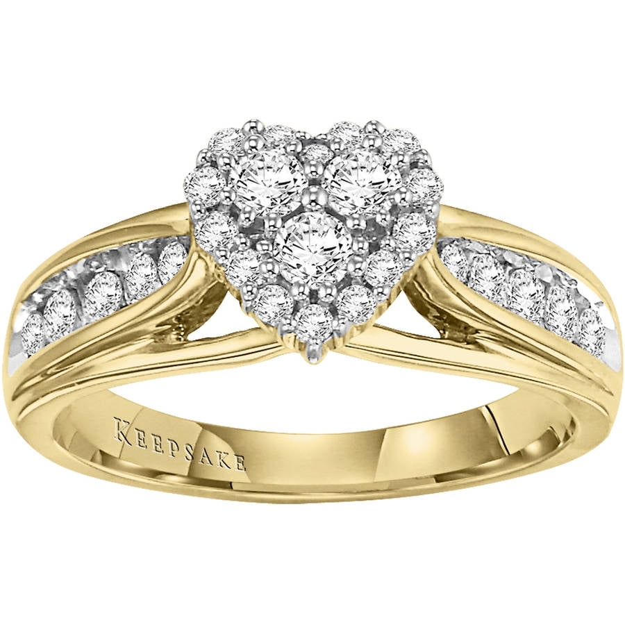 Hearts Desire 1/2 Carat T.W. Diamond 10kt Yellow Gold Engagement Ring