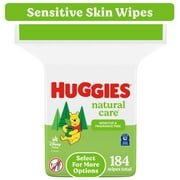 Huggies Natural Care Sensitive Baby Wipes, Unscented, 1 Refill, 184 Total Ct (Select for More)