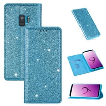 Samsung Galaxy S9 Wallet Case, Dteck Bling Slim PU Leather Magnetic Flip Folio Stand Case Cover Built-in One Card Holder For Samsung Galaxy S9, Blue