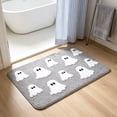thumbnail image 4 of Halloween Bath Mat - Spooky Ghost Bathroom Rug Non Slip - Cute Shower Mat for Bedroom Living Room Decor,Gray, 4 of 6