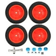 thumbnail image 1 of 4PCS 1/10 RC Ruedas Alta Resistencia a la Abrasión Fuerte Amortiguación Neumáticos de Goma RC Neumáticos RC con Tuercas para Coche Deportivo 1/10 Rojo, 1 of 10