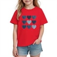 thumbnail image 3 of Piuwrlz 7 Years Girls Short T-Shirts Sleeve Kids Graphic Shirts Tops Pullover Red Size 7 Years, 3 of 10