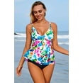 thumbnail image 6 of Attraco Women Fashion Tankini Set Swimwear Swim Sets Spaghetti Strap V Neck Bathing Suit, 6 of 7