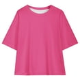 thumbnail image 3 of yillto Girls Summer 2 Piece Outfits Kids Oversized T Shirts and Yoga Shorts Clothing Sets 5-15 Years, 3 of 6