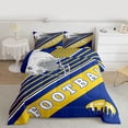 thumbnail image 2 of Erosebridal 2Pcs American Football Bedding Rugby Player Bedding Comforters & Sets, Football Team Player Comforter Set Blue Yellow Sports Decor Duvet Insert Twin with 1 Pillowcase(Los Angeles), 2 of 7
