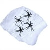 Toteaglile Spider- Web Halloween Decorations,Stretch Spider Webbing With 4 Fake Spider