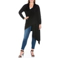 thumbnail image 3 of 24seven Comfort Apparel Plus Size Extra Long Open Front Cardigan, 3 of 4