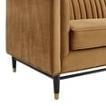 thumbnail image 6 of Modway Devote Channel Tufted Performance Velvet Loveseat in Cognac, 6 of 8