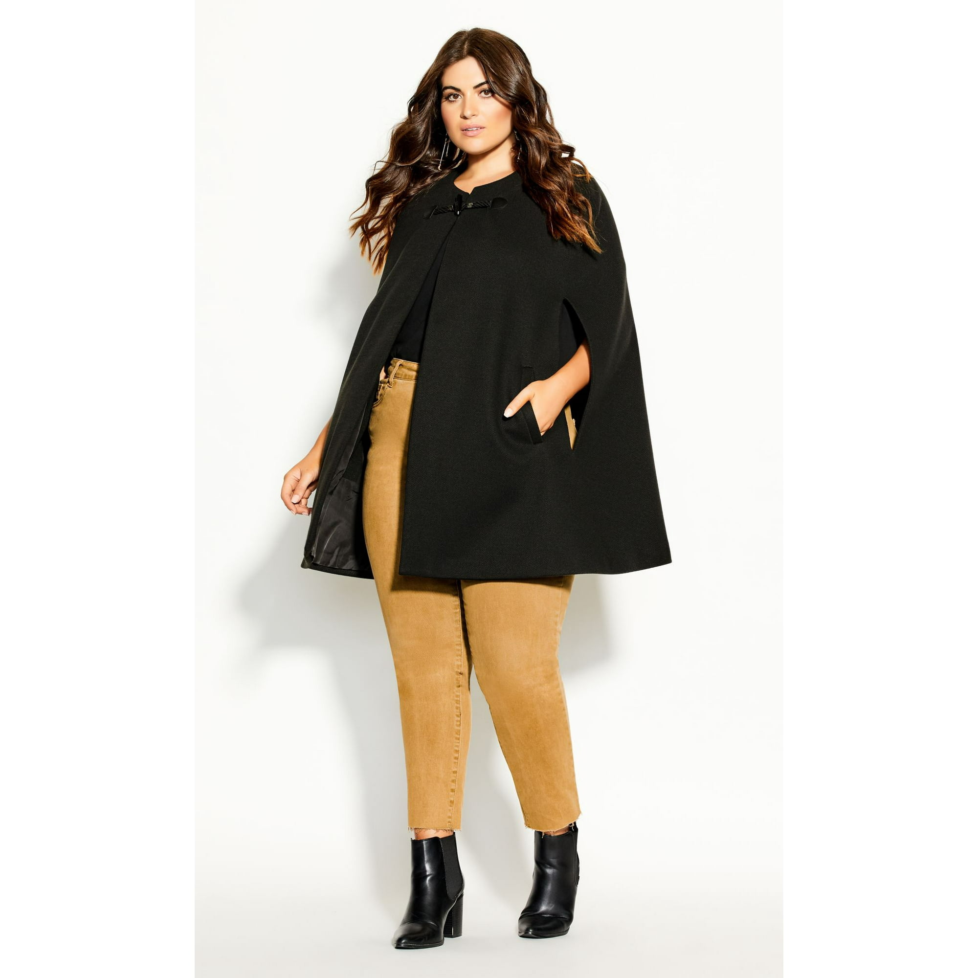 City Chic Women's Plus Size Elegant Cape Relaxed Fit Jacket - Walmart.com