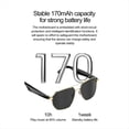 thumbnail image 4 of Gafas de Traducción Inteligentes W100C con IA, Traductor de Voz Multilingüe, Llamadas Bluetooth, Auriculares, Gafas de Sol Unisex., 4 of 5