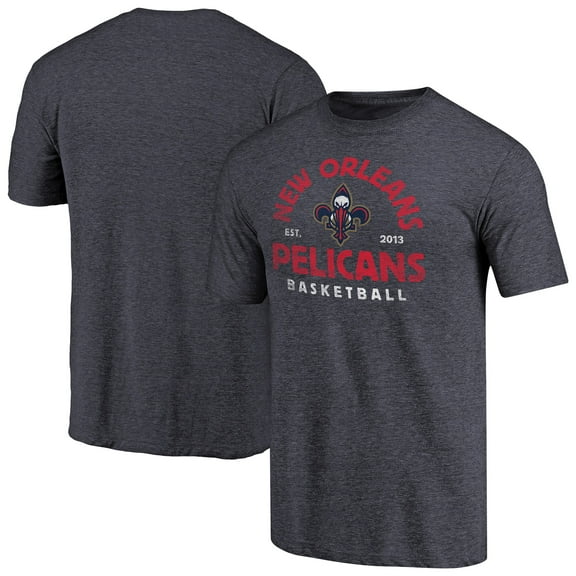 Men's Navy New Orleans Pelicans Vintage Arch Tri-Blend T-Shirt
