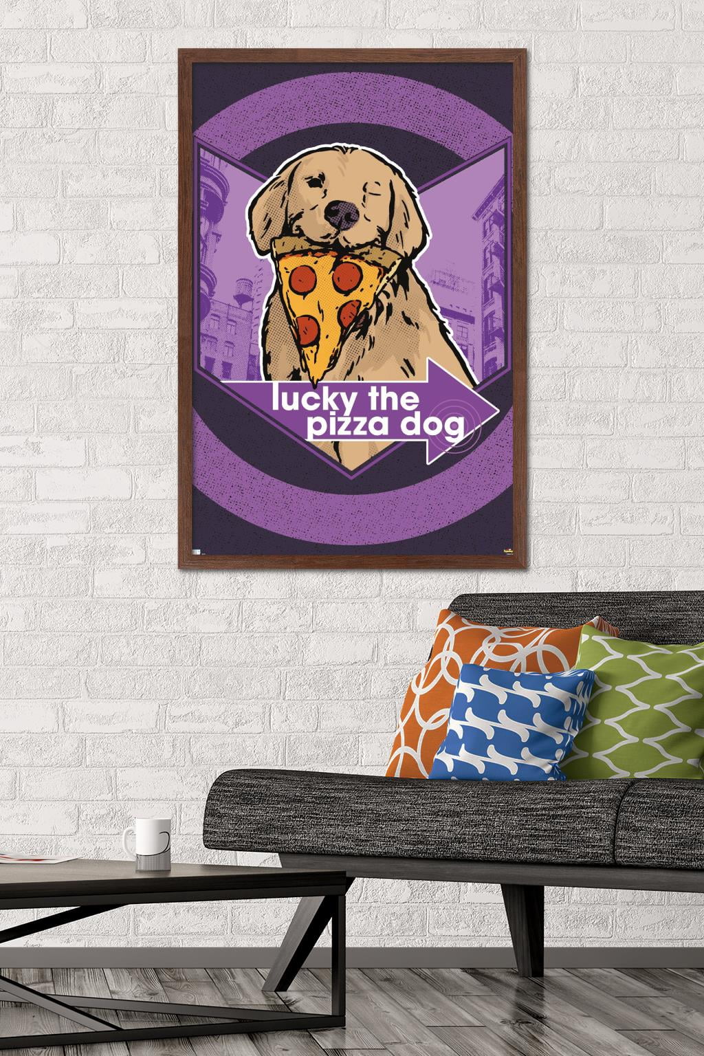 Marvel Hawkeye - Lucky (Pizza Dog) Graphic Wall Poster, 22.375" x 34" Framed