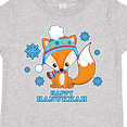 thumbnail image 4 of Inktastic Happy Hanukkah with Fox and Snowflakes Boys or Girls Toddler T-Shirt, 4 of 5
