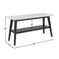thumbnail image 7 of Steve Silver Vida Modern Genuine Marble Top 56" Rectangle Console Table, White, 7 of 7