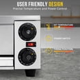 thumbnail image 3 of Eastvita 1300W Electric Countertop Commercial Pizza Oven - Stainless Steel/Easy - Clean Crumb Tray/Fits Up to 16-Inch Pizzas for Kitchen/Commercial Use, 3 of 6
