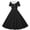Black, variant on 5-14Y Girls Retro Hepburn Style A-Line Dress, Peter Pan Collar Short Sleeve Button Front Dress, Perfect for Dance Recitals White 13 Years