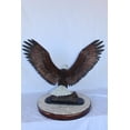 thumbnail image 6 of Nifao Perched eagle bronze statue – Home Decor Sculpture, 35"L x 21"W x 29"H, 6 of 10