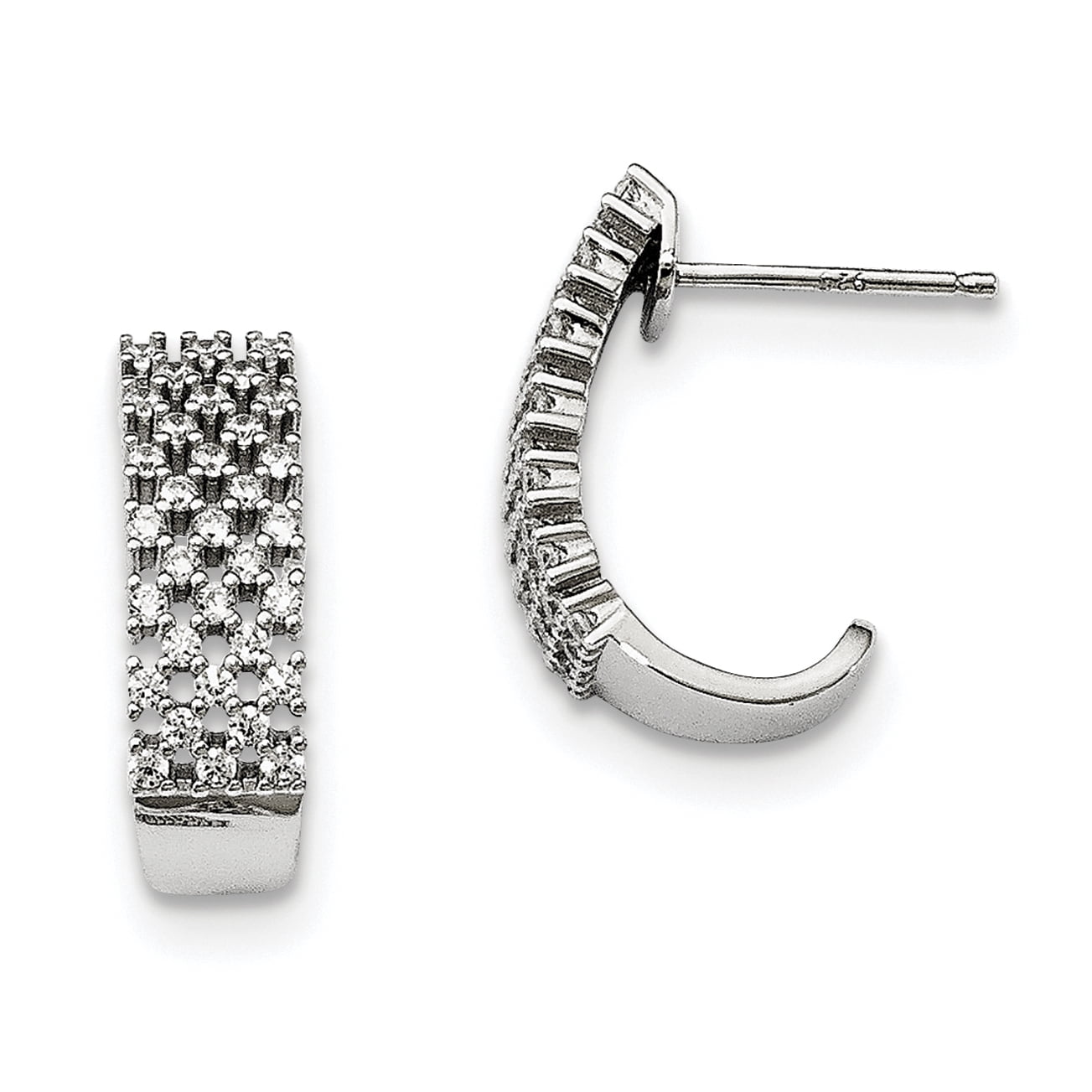 Sterling Silver & CZ Brilliant Embers Earrings QMP1412