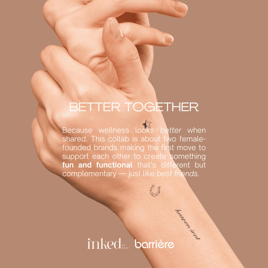 Inked by Dani Temporary Tattoo and Vitamin B12 Wellness Pack