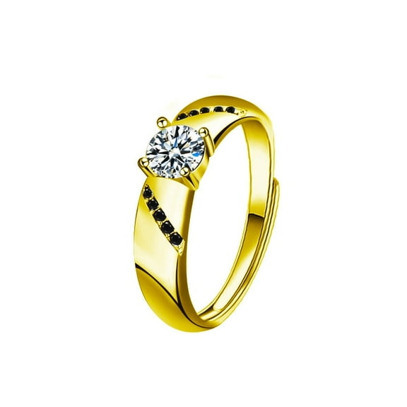 Whudwhu Elegant 925 Sterling Silver Mossanite Couple Rings Wedding Set