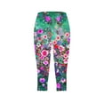 thumbnail image 4 of successthop High Waisted Womens Leggings Casual Plus Size Loose Capri Bottoms Pants Floral Lightweight Summer Capris 3XL, 4 of 5