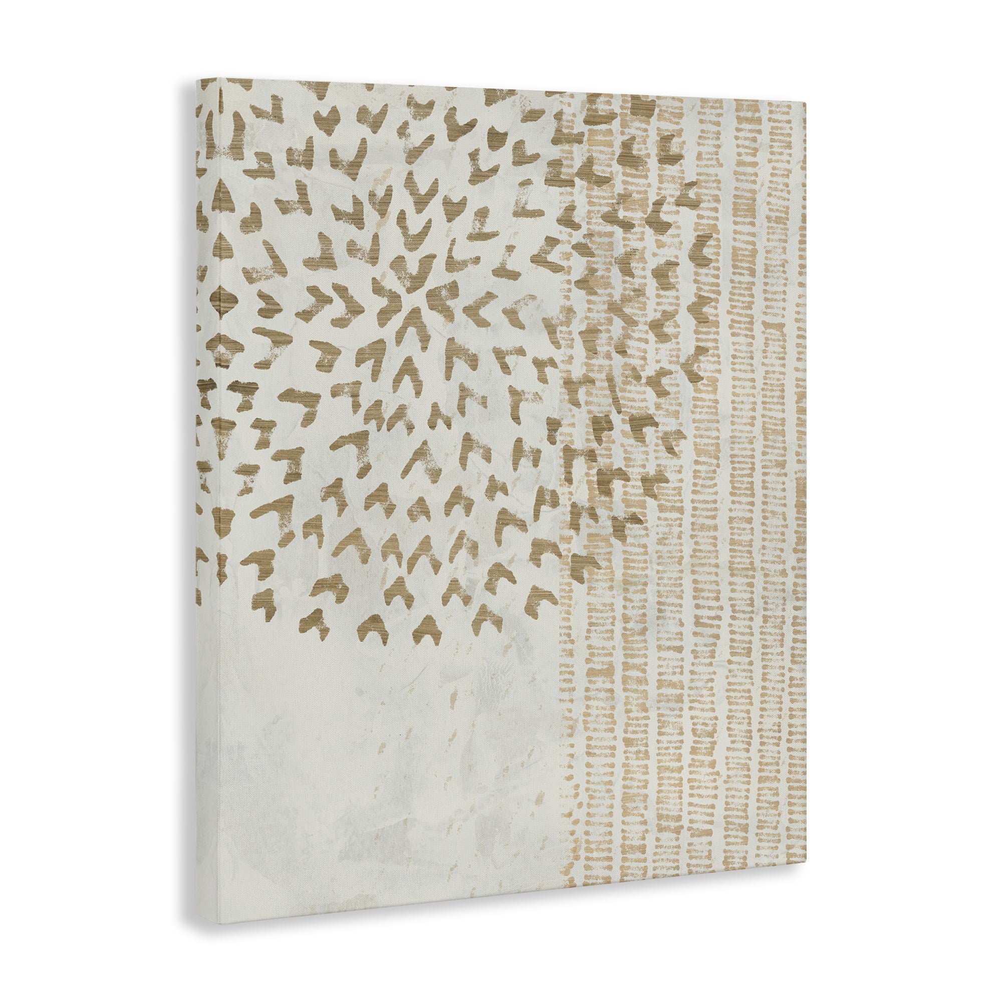 Stupell Industries Rustic Bohemian Patterns Abstract Painting Gallery Wrapped Canvas Art Print Wall Art, 16 x 20