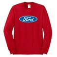 thumbnail image 2 of Wild Bobby, Ford Motors Blue Logo, Cars and Trucks, Men Long Sleeve Shirt, Red, X-Large, 2 of 4