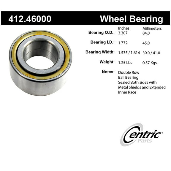 Centric 412.46000 Premium Ball Bearing