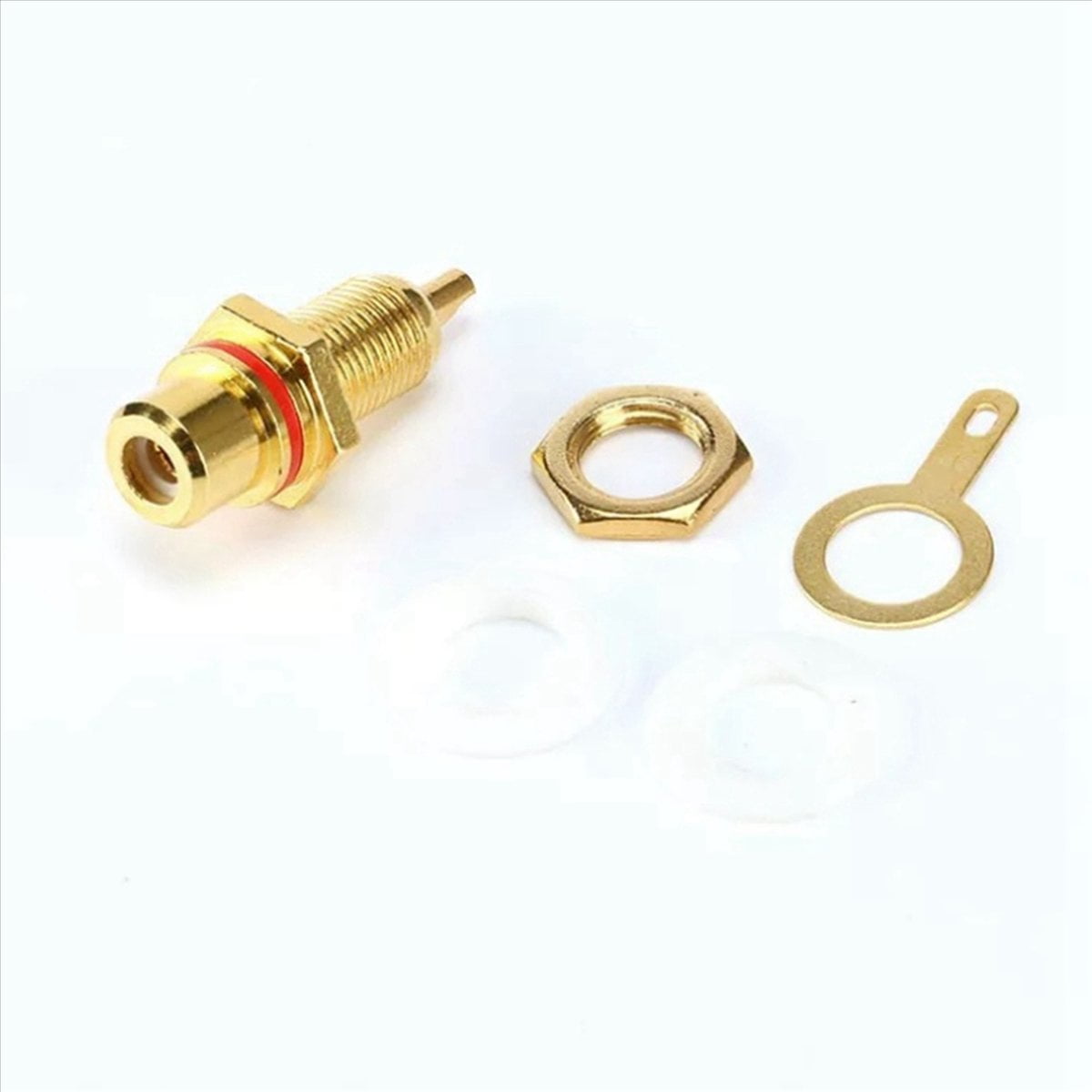 60Pcs Gold Plated Terminal Plug Female Socket Chassis Panel Connector for Amplifier Speaker