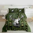 thumbnail image 2 of jejeloiu Rustic Camo Pattern Bedding Comforter Set,Jungle Animal Deer Twin Comforter Sets,Green Camouflage Bedding Set For Kids,Luxury Bedroom Decor Reversible,2 Pieces, 2 of 8
