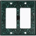 thumbnail image 6 of Metal Light Switch Plate Cover Black Teal French Victorian Frame FRA007, 6 of 13