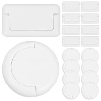 LOLIPPYY 50-Pack White Safety Socket Covers with Handle Design for Easy Removal and Child