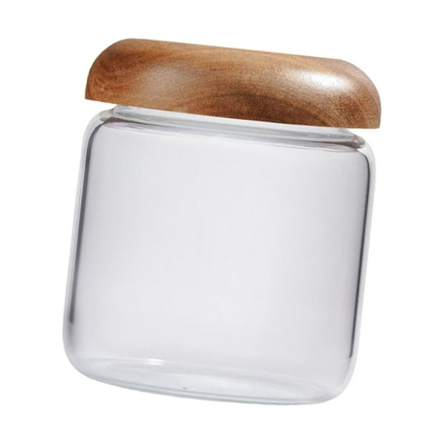 Tarro de almacenamiento de vidrio con tapa hermética, bote de cocina, contenedor de alimentos para encimera, tarro de miel para nueces, pasta, azúcar, tapa roscada 380ml Macarena tarro de almacenamiento