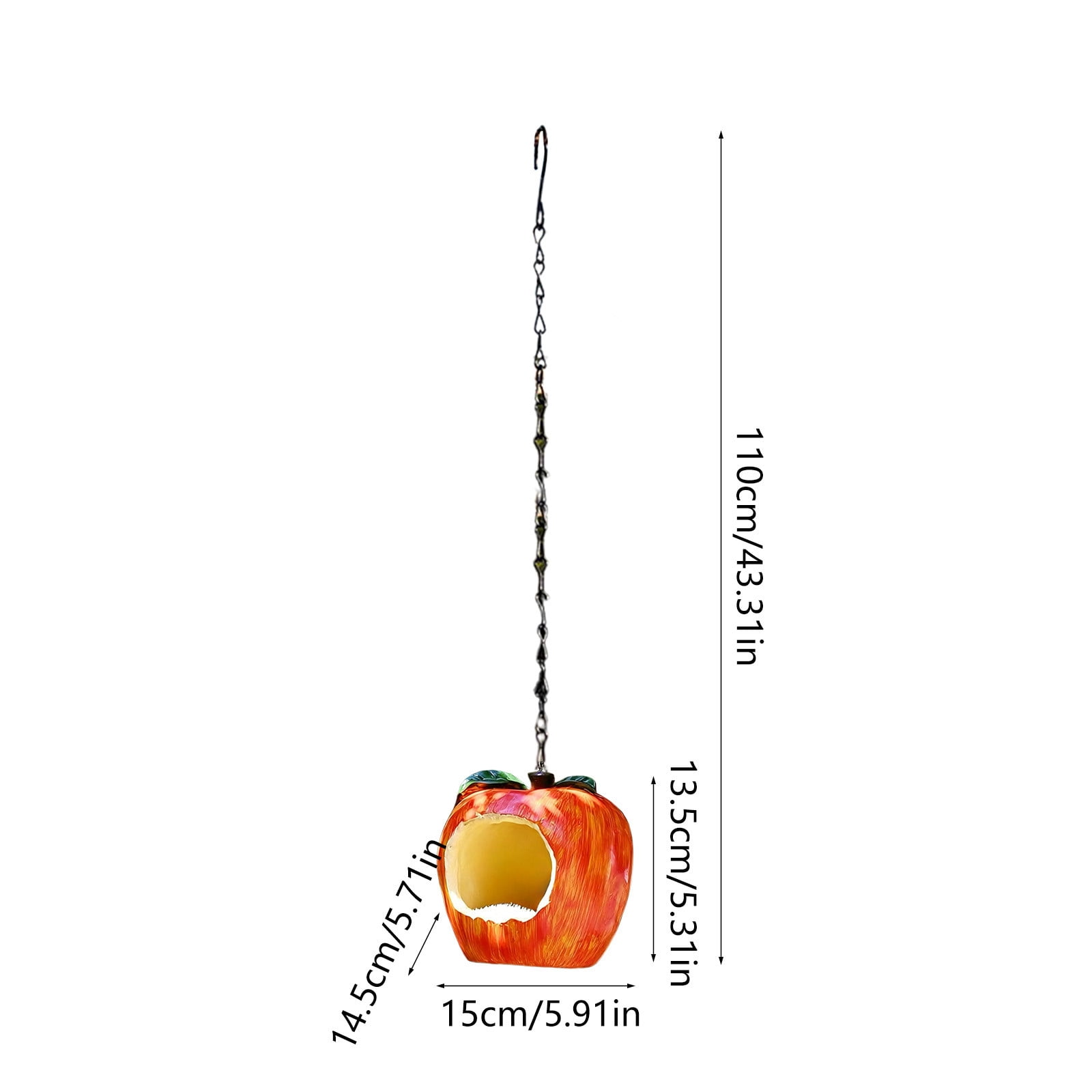 Cadancy Fruit Shaped Bird Feeder Outdoor Hanging Wild Bird Seeds Feeder Resin Garden Decor Patio Yard Decoration landscape Ornament Novetly Housewarming Gift