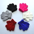 thumbnail image 5 of Guantes de cinco dedos monocromáticos cálidos de invierno para niños., 5 of 5