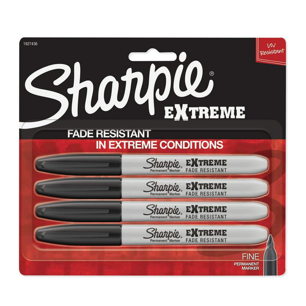 Sharpie Extreme Permanent Markers Fine Point Black 4 Count Walmart