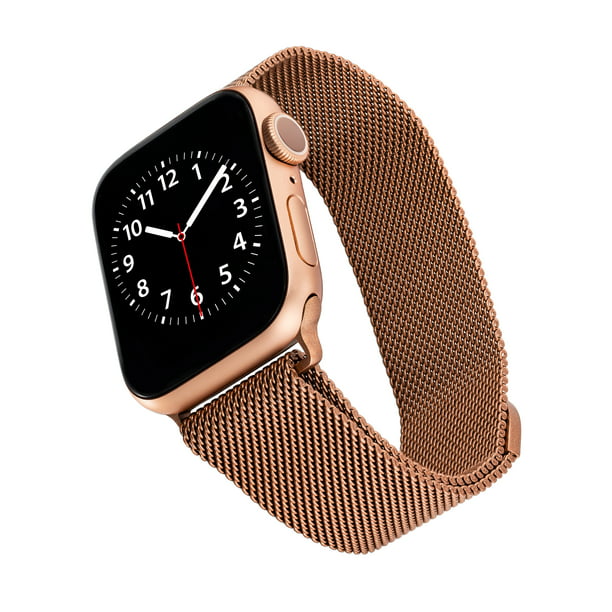 exhibition Safe lamp WITHit Rose Gold Stainless Steel Mesh Band for 42MM/44MM/45MM Apple Watch®  - Walmart.com